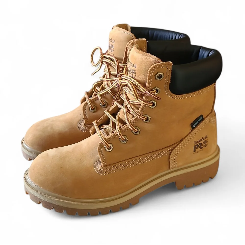 Women's Timberland Pro 6" Nubuck Work Boots Waterproof & Insulated Steel Toe 7.5 - Picture 3 of 15